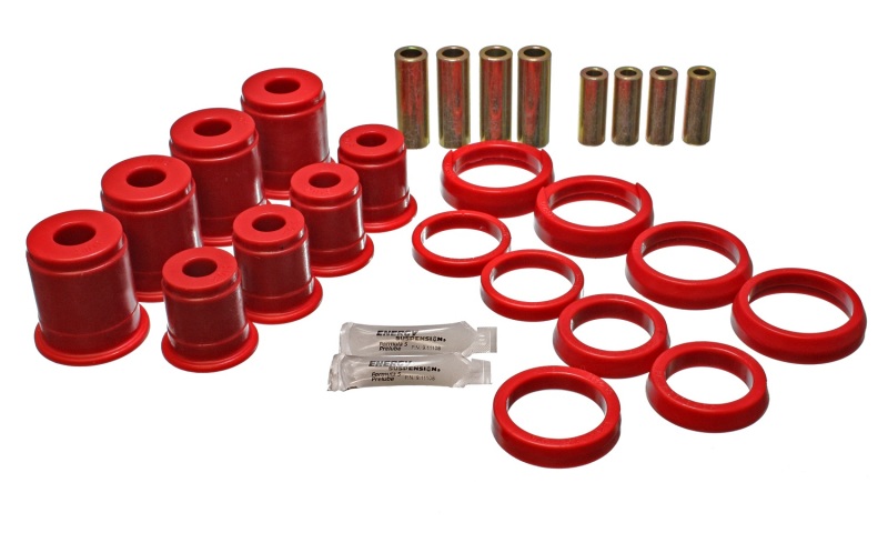 Jeep Wagoneer Control Arm Bushing Kit - Front - Energy Suspension - Hyper-Flex Performance Polyurethane - Red - `84-`01